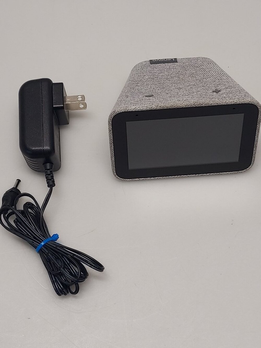 LENOVO WIFI SMART CLOCK WITH GOOGLE ASSISTANT CD24501F & AC ADAPTER POWER SUPPLY